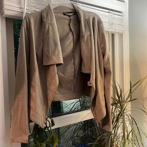 Faux suede short jacket